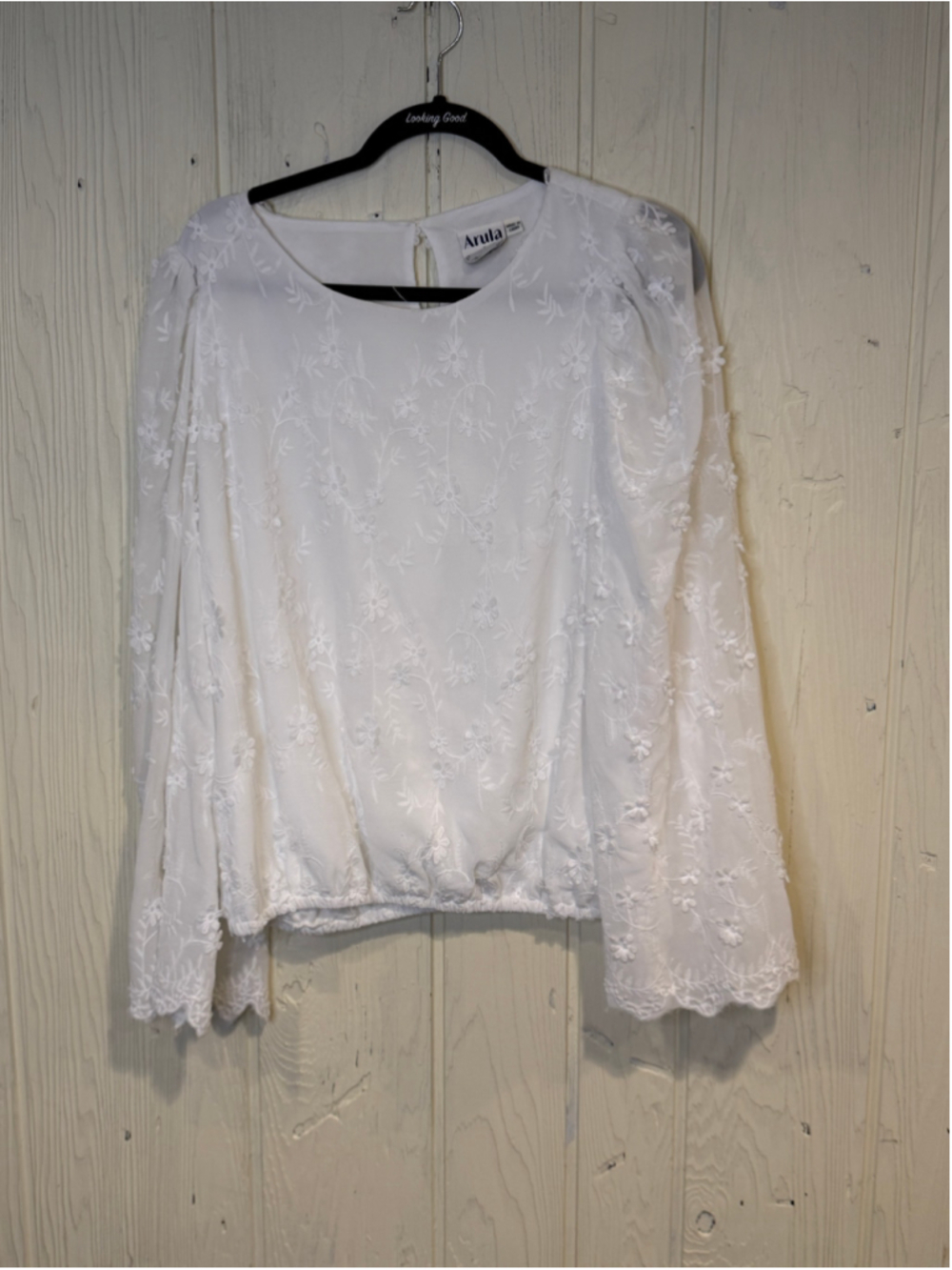 Arula Off White Embroidered Blouse XL